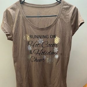 New York And Company Brown T-Shirt Size Small